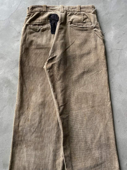 Thrashed Tan Corduroy Pants - 31"