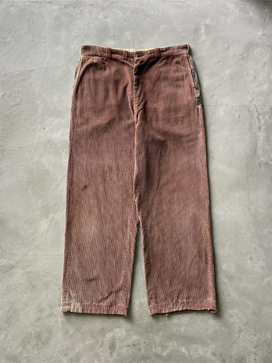 Red Brown Corduroy Pants - 36"