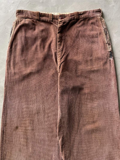 Red Brown Corduroy Pants - 36"