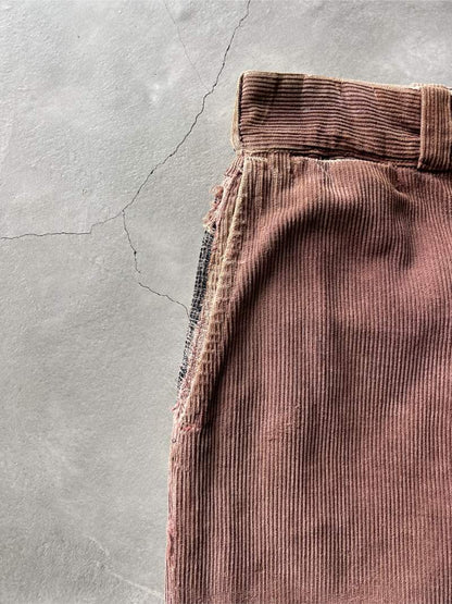 Red Brown Corduroy Pants - 36"