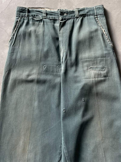 Green Military Chinos - 31"