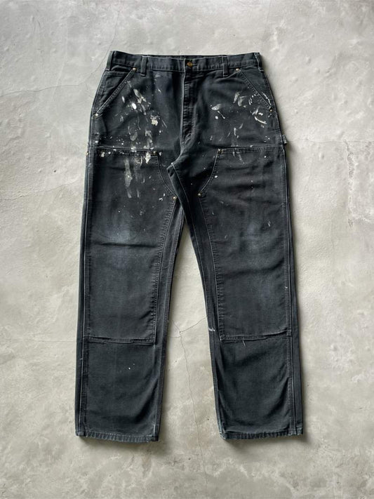 Black Painted Carhartt Double Knees - 37"