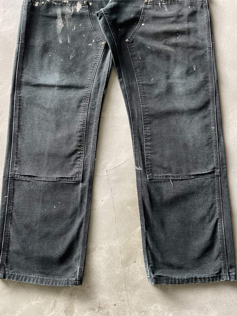 Black Painted Carhartt Double Knees - 37"