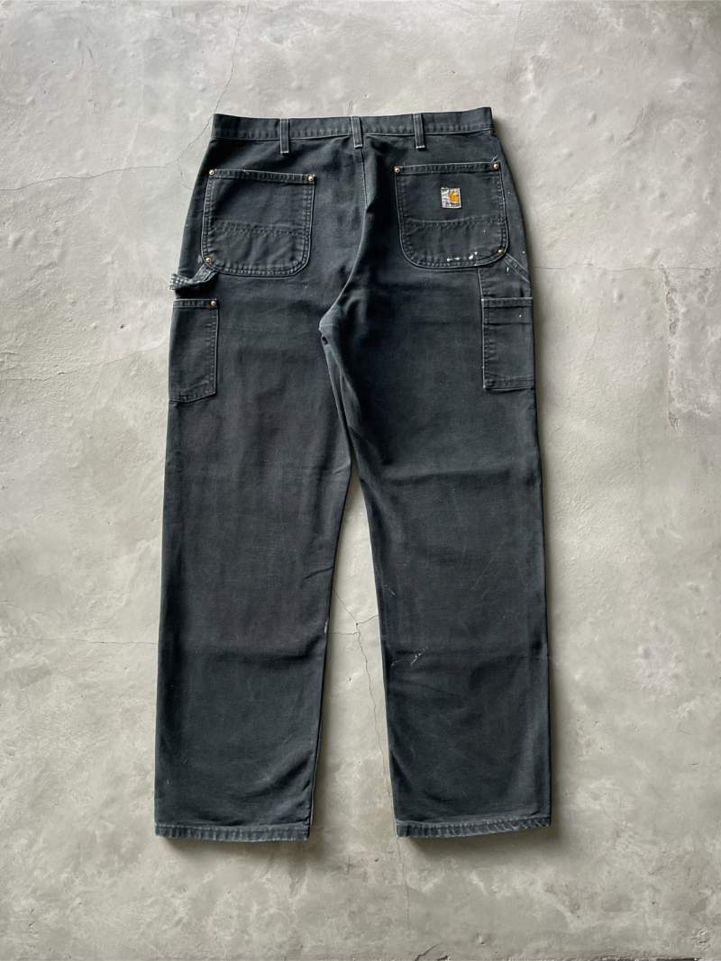 Black Painted Carhartt Double Knees - 37"