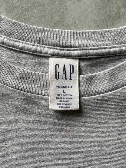 Grey GAP Pocket T-Shirt - L