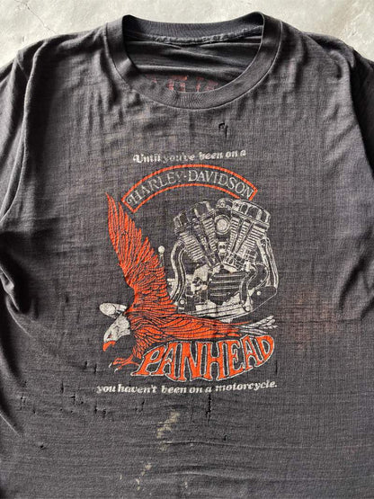 Panhead Harley Davidson T-Shirt - 70s - S