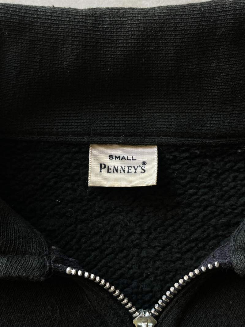 Black Penney's Quarter Zip Sweatshirt - 50s/60s - S