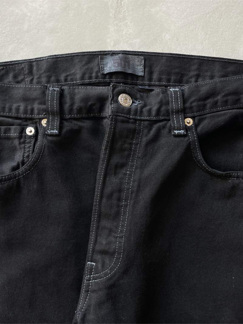 Over Dyed Cut-Off Black Levi's Denim Jeans - 00s - 35"