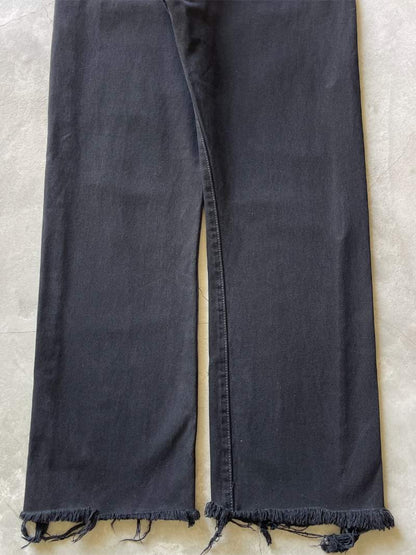 Over Dyed Cut-Off Black Levi's Denim Jeans - 00s - 35"