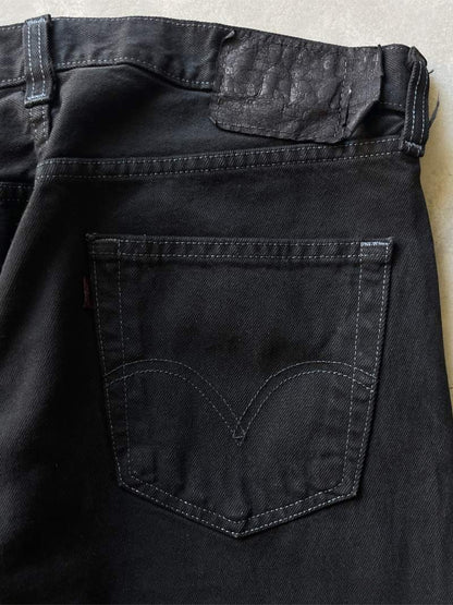 Over Dyed Cut-Off Black Levi's Denim Jeans - 00s - 35"