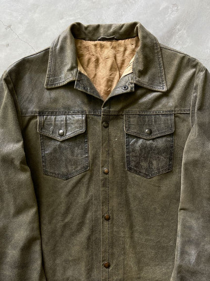 Dark Brown/Black Type 3 Italian Leather Jacket - 00s - XS/S