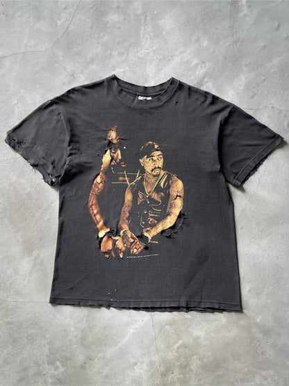 Distressed Tupac T-Shirt - M/L