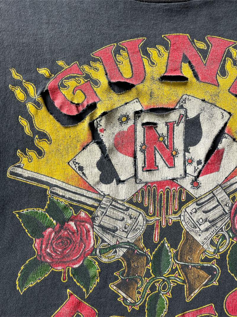 Distressed Guns N Roses T-Shirt - L/XL