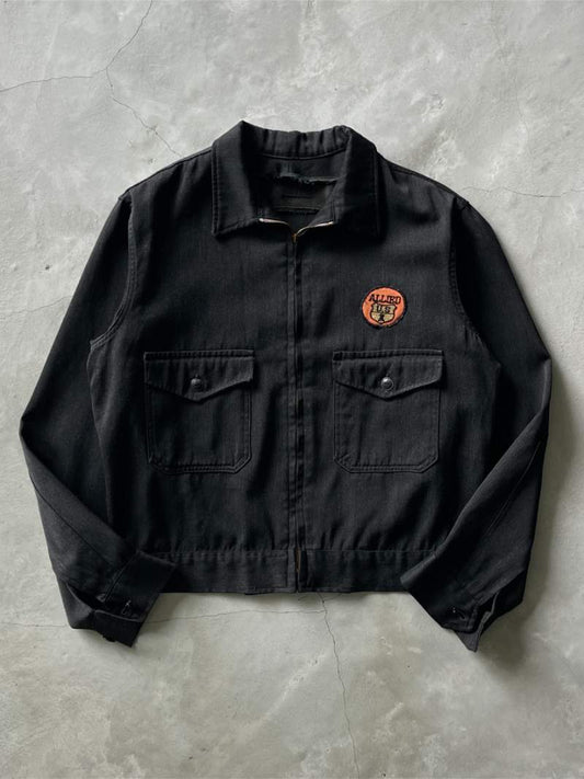 Black Two Pocket Work Jacket - L