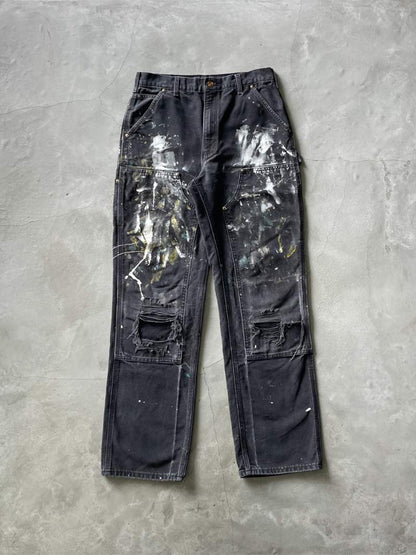 Painted Black Carhartt Double Knees - 32" x 32"