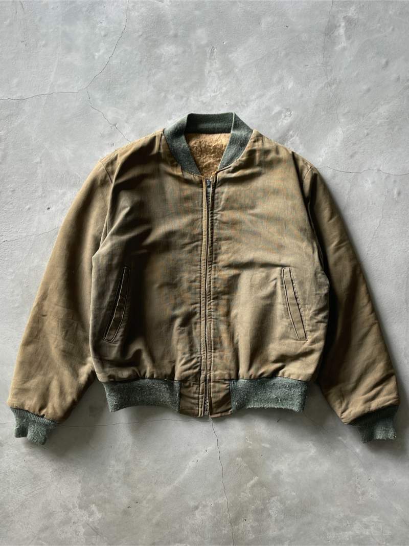 Military Green Tanker Jacket - L