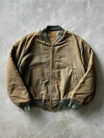 Military Green Tanker Jacket - L