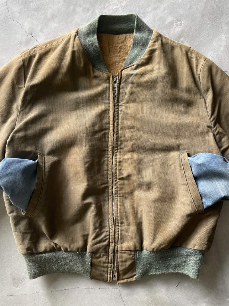 Military Green Tanker Jacket - L