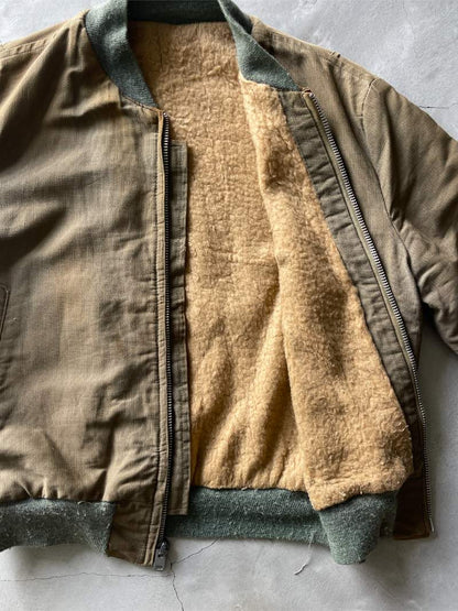 Military Green Tanker Jacket - L