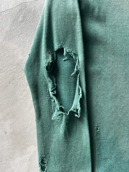 Thrashed Green Cardigan - S