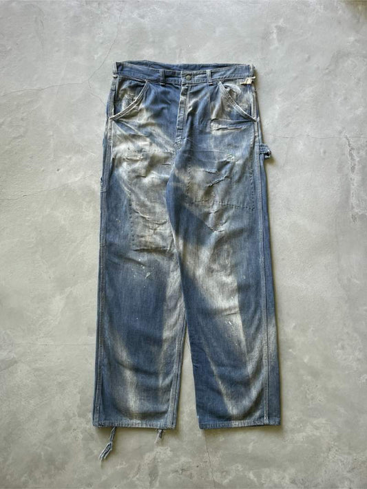 Super Sun Faded Sears Carpenter Denim Pants - 50s/60s - 34"