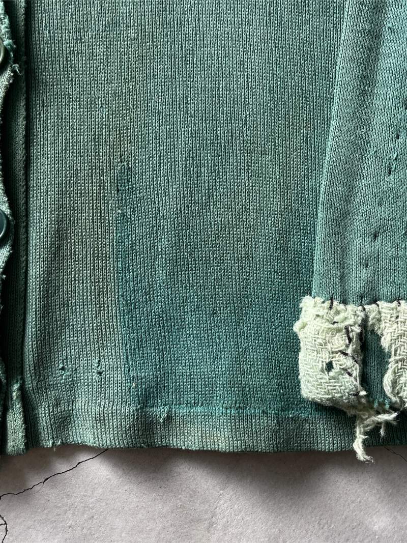 Thrashed Green Cardigan - S