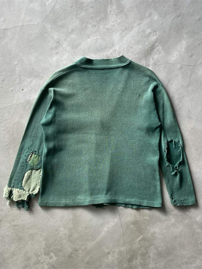 Thrashed Green Cardigan - S