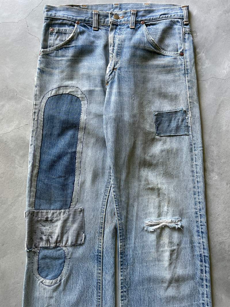 Repaired/Released Hem Lee Rider Denim Jeans - 60s/70s - 31"