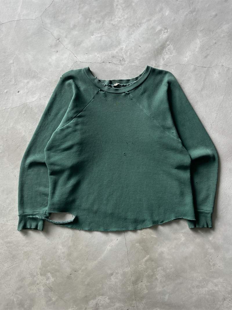 Forest Green Cropped Sweatshirt - S