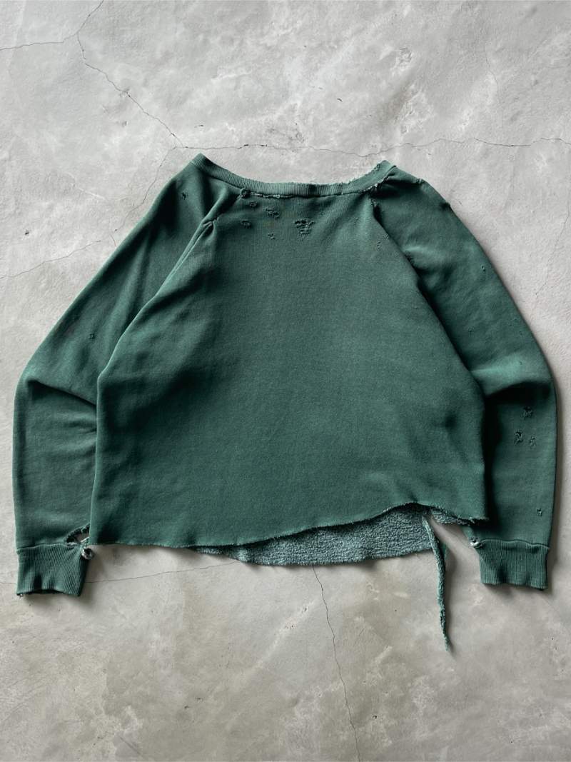 Forest Green Cropped Sweatshirt - S