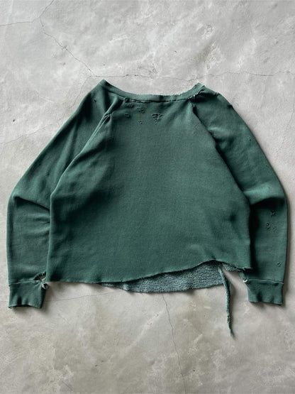 Forest Green Cropped Sweatshirt - S