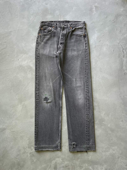 Sun Faded Black Levi's 501 Denim Jeans - 90s - 32"