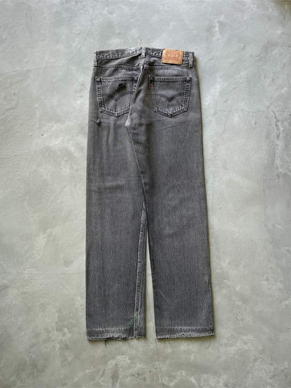 Sun Faded Black Levi's 501 Denim Jeans - 90s - 32"