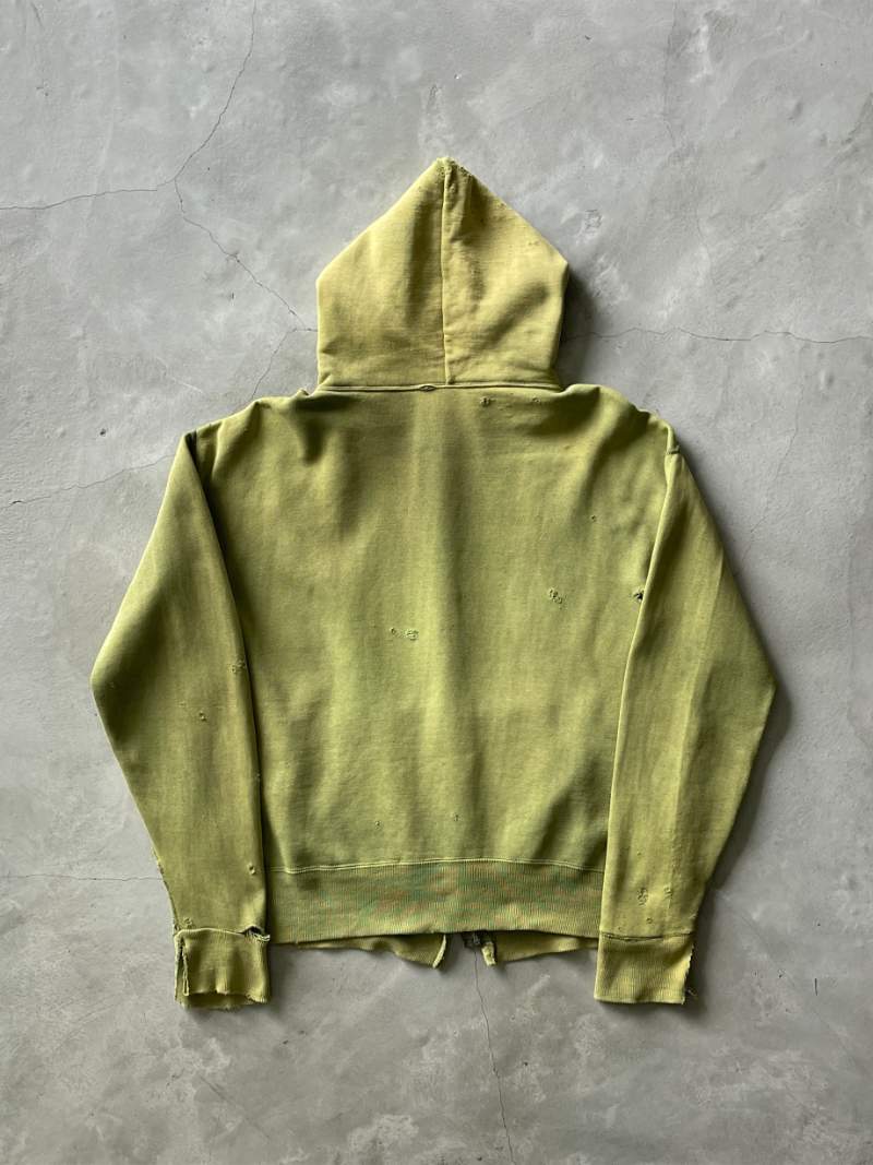 Swamp Green Zip-Up Hoodie - L