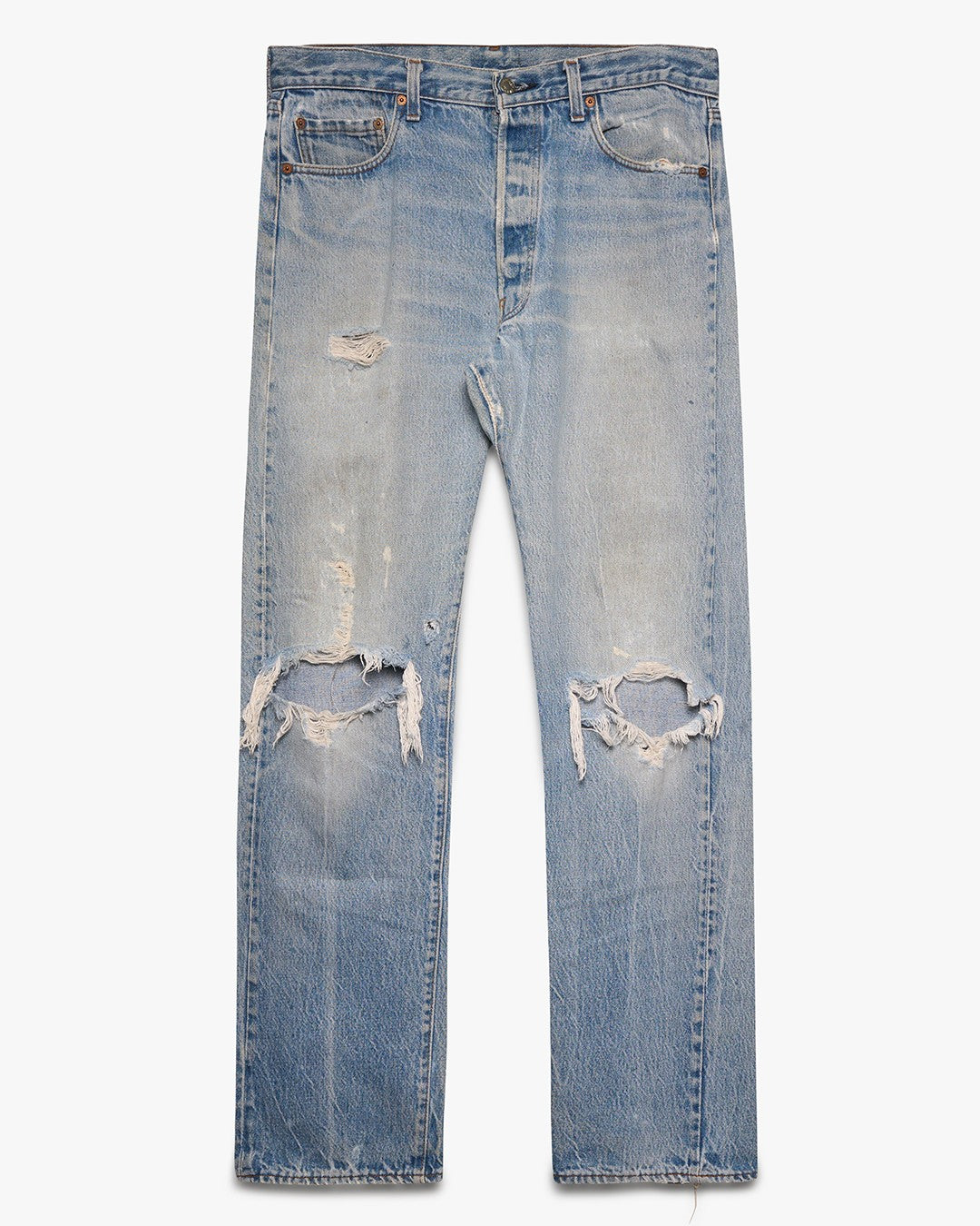 Faded &amp; Distressed Levi's Straight Leg Jeans
