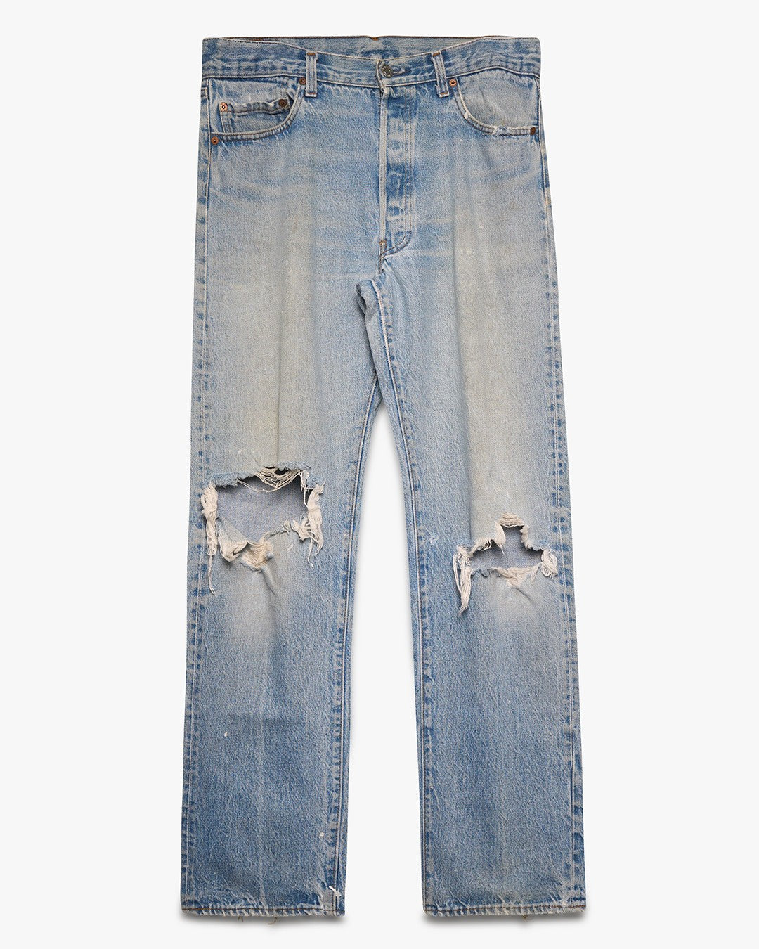 Faded &amp; Distressed Levi's Straight Leg Jeans