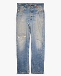 Faded &amp; Repaired Levi's Straight Leg Jeans