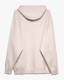 Distressed Oversized Hooded Sweatshirt