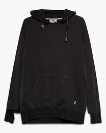 Distressed Hooded Sweatshirt