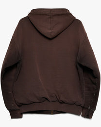Faded Thermal Lined Zip Up Sweatshirt