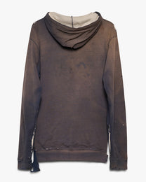 Thrashed &amp; Faded Zip Up Sweatshirt