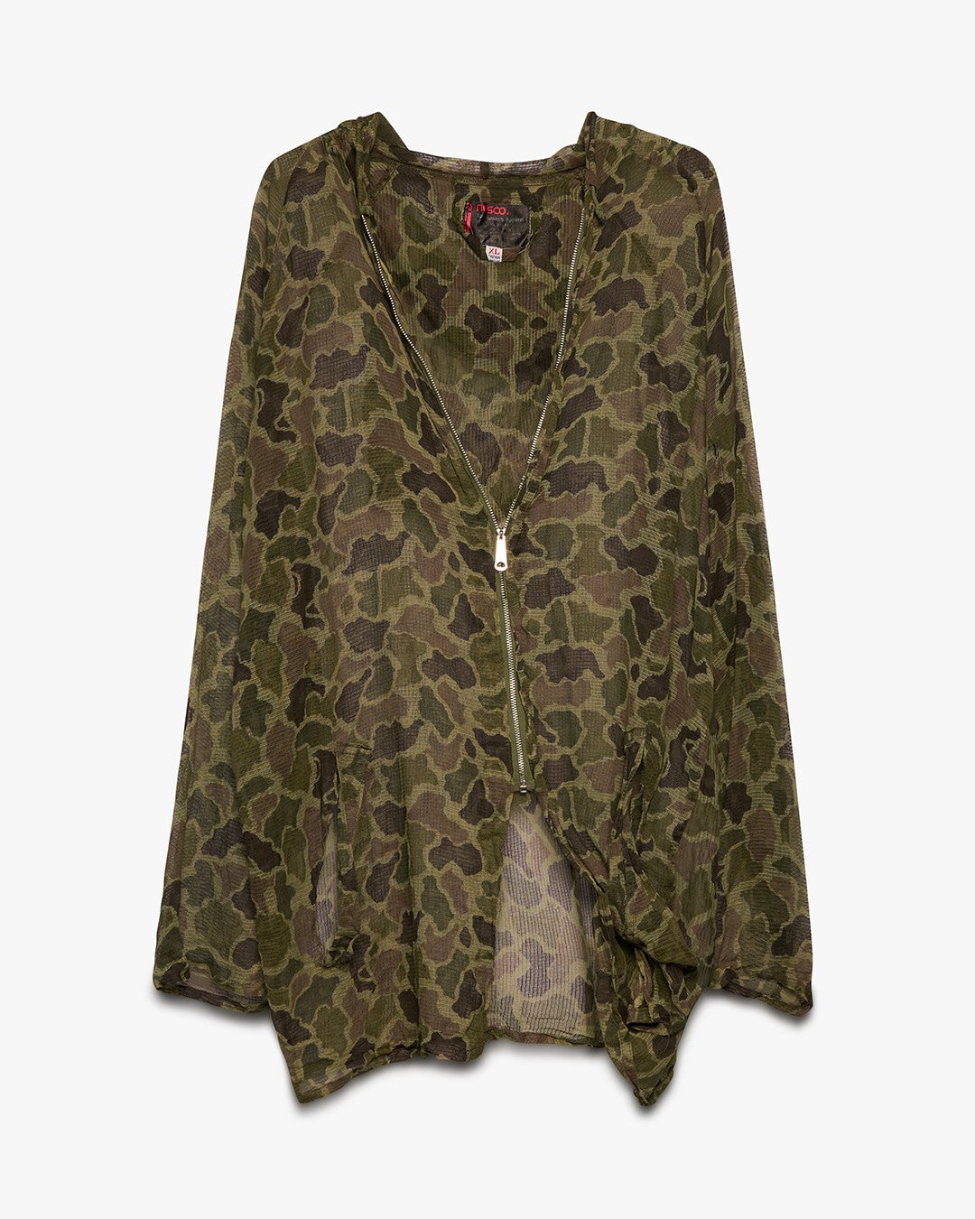Camo Mesh Zip Up Jacket