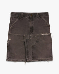 Faded Black/Repaired Carhartt Double Knee Shorts
