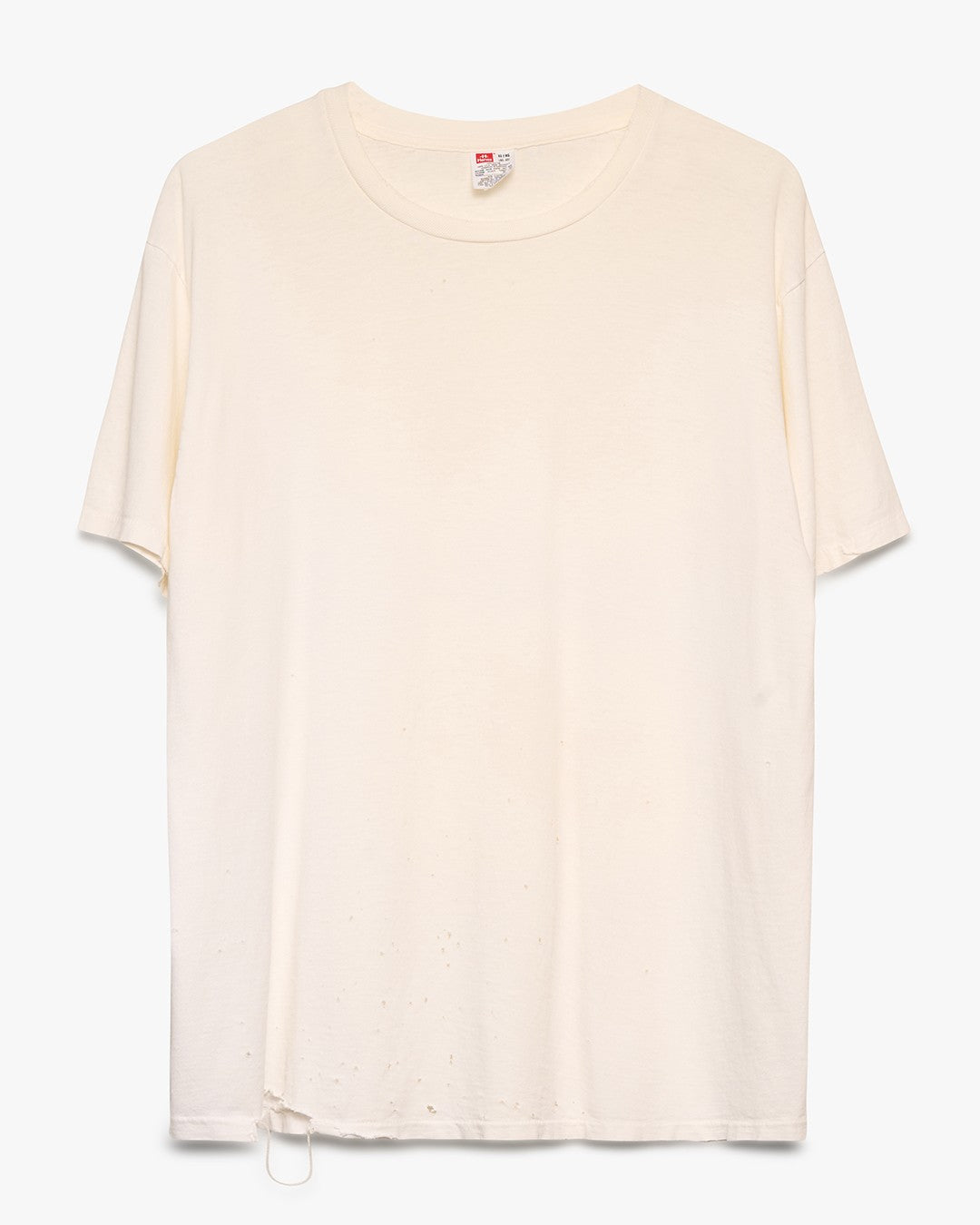 Distressed Hanes Blank White Tee