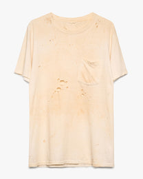 Distressed &amp; Stained Pocket Tee
