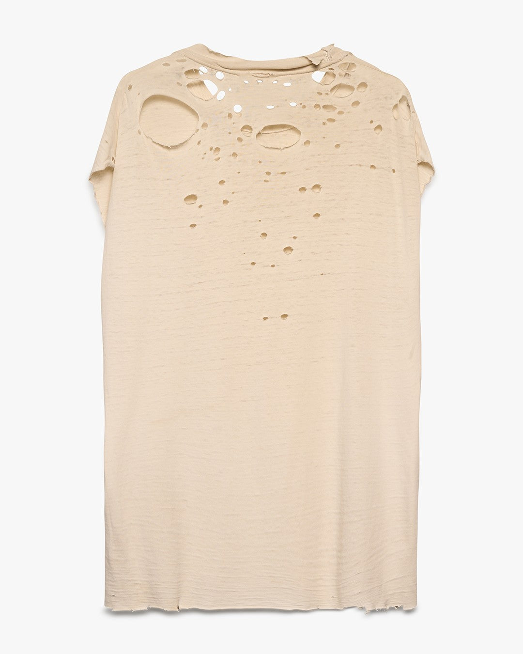 Distressed &amp; Sleeveless Blank White Tee