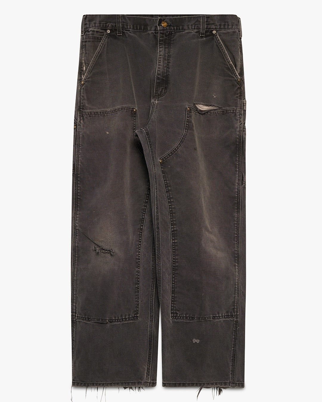 Distressed &amp; Faded Carhartt Double Knees