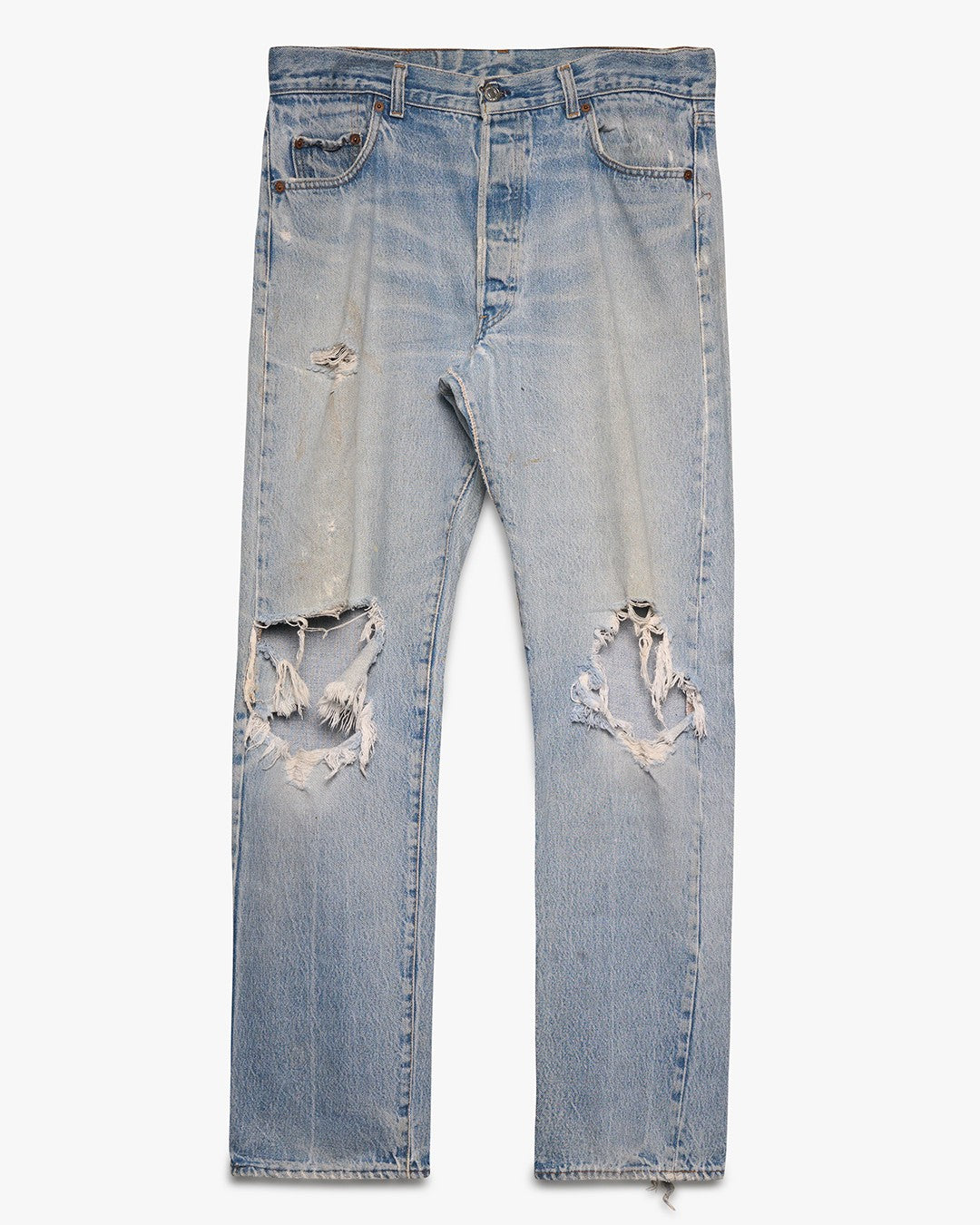 Faded &amp; Distressed Levi's Straight Leg Jeans