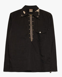 Black Rodeo Quarter Zip Western Shirt