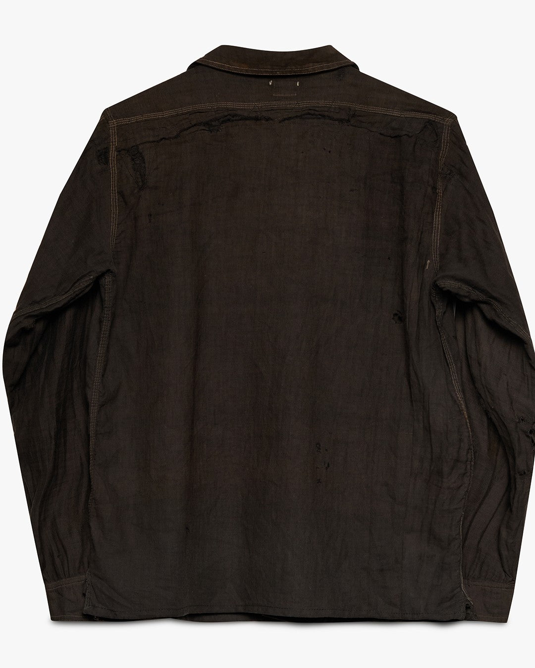 Black Repaired Chin Strap Shirt